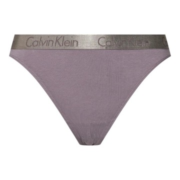 CALVIN KLEIN STRINGI DAMSKIE MAJTKI THONG 3PK FIOLETOWE/FUKSJA/KORALOWE S