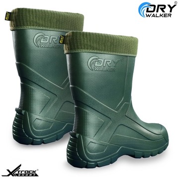 Утепленные зеленые дождевики для леса DRY WALKER Xtrack Short 45 Light EVA