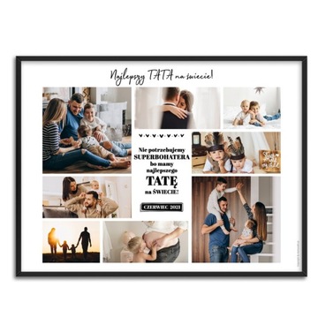 Prezent Plakat DZIEŃ MAMY TATY + ramka a3