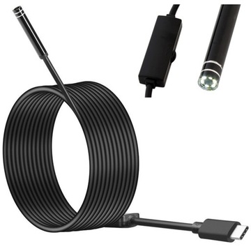 Инспекционная камера ЭНДОСКОП Android LED USB-C+mUSB кабель 5 м