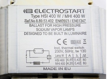 Электростарт 400 Вт HQI Soda Nahj STS MHI балласт