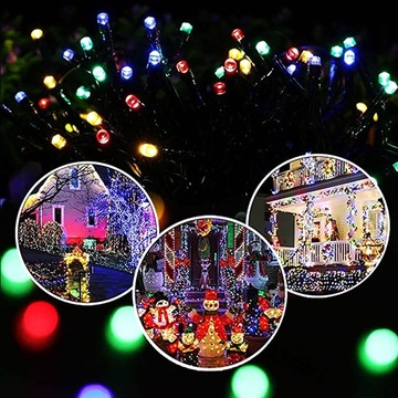 MOCNE LAMPKI CHOINKOWE LED ŚWIĄTECZNE ZEW/WEW 300LED PROGRAMATOR MULTIKOLOR