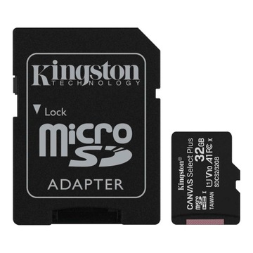 Карта Kingston Canvas Plus 32 ГБ micro SDHC 100 МБ/с