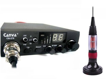SUPER ZESTAW! RADIO CB 278+ ANTENA SZKLANA CEWKA !