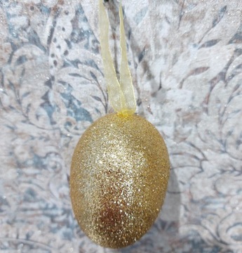 JAJKO ZAWIESZKA OZDOBNA JAJKA WIELKANOCNE BROKATOWE DEKORACJA WIOSENNA