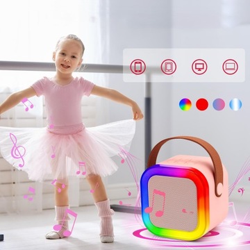 ПОРТАТИВНЫЙ НАБОР ДЛЯ КАРАОКЕ, ДИНАМИКИ BLUETOOTH RGB, ДВА МИКРОФОНА, МИНИ-ГНЕЗМЫ USB