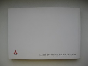 Mitsubishi LANCER SPORTBACK 2009-2017 Польское оригинальное руководство по эксплуатации.