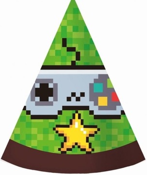 CZAPECZKI IMPREZOWE PIKSELE MINECRAFT PREZENT 6szt