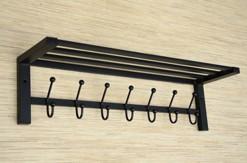 СОВРЕМЕННАЯ МЕТАЛЛИЧЕСКАЯ ВЕШАЛКА С ПОЛКОЙ 70 СМ