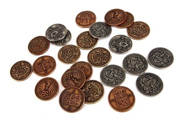 ZESTAW 24 CESARSKICH METALOWYCH MONET LARP RPG