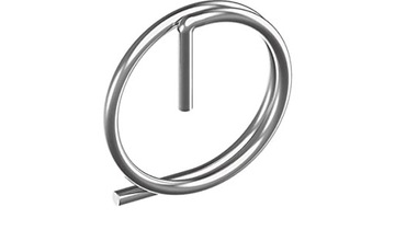 ZAWLECZKA OKRĄGŁA GIĘTA 1.2 x 15 mm A4 - 2 sztuki