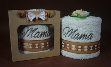 ПОДАРОК ​​МАМЕ НА ДЕНЬ МАТЕРИ ПОЛОТЕНЦЕ с ВЫШИВКОЙ тортик