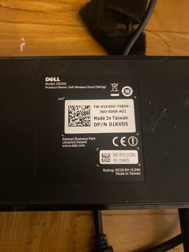 Беспроводная док-станция Dell D5000 + Dell 90 Вт с кабелем питания