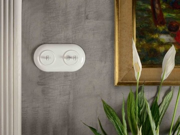 ВЫКЛЮЧАТЕЛЬ LOFT РЕТРО БЕЛЫЙ JLM БЕЗ РАМКИ