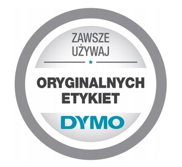 DYMO Белая виниловая лента, черный принт, 9мм