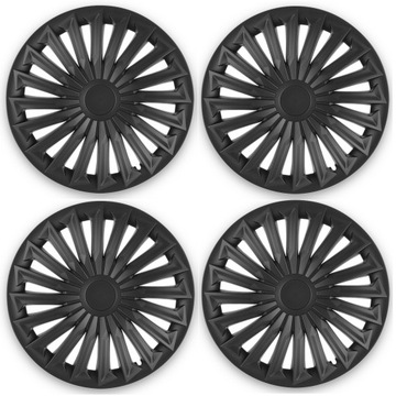 4x Kołpaki 15 Joy Black Mat czarne uniwersalne