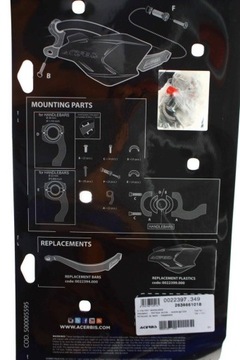 Поручни Acerbis X — заводские, с алюминиевым сердечником, красно-черные защитные ограждения