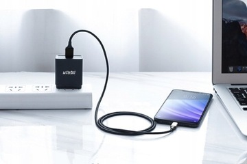 SZYBKI ZASILACZ DO TELEFONU 58W 2xPORT-C-20W 1xPORT-A QC 3.0 KABEL A-C 2m