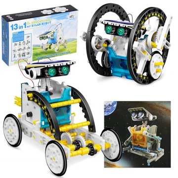 ROBOT SOLARNY 13w1 ZESTAW KONSTRUKCYJNY KREATYWNY ZABAWKA POJAZDY ROBOTY