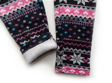 LEGGINSY OCIEPLANE FUTERKIEM ŚNIEŻKI 122/128