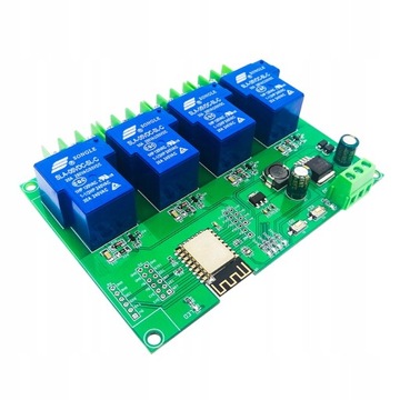Модуль 4 реле 30А WiFi ESP-12F DC7-28/5В