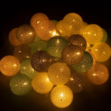 ВАТНЫЕ ШАРИКИ ЛАМПЫ СВЕТОВЫЕ ШАРЫ 30 СВЕТОДИОДНЫХ ЭЛЕКТРИЧЕСКИХ ГИРЛЯНД СВЕТЯЩАЯСЯ ЦЕПЬ