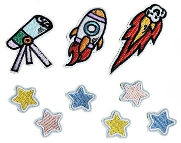 COSMOS ТЕРМОПАЧКИ ​​4х5см С ВЫШИВКОЙ МИКС 22 ШТ.