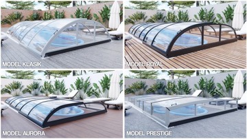 KLASIK БАССЕЙН КРЫША 8,50x3,95x1,25 м ПРЕМИУМ