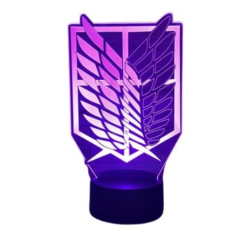 Атака Титанов Levi Ackerman 3D Led Night Lamp
