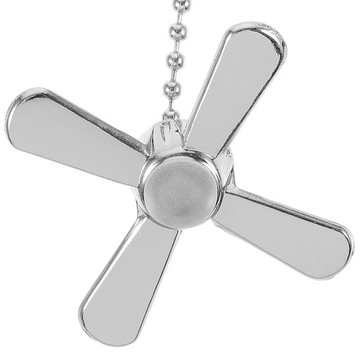 Люстра с металлической цепочкой с бусинами и веером