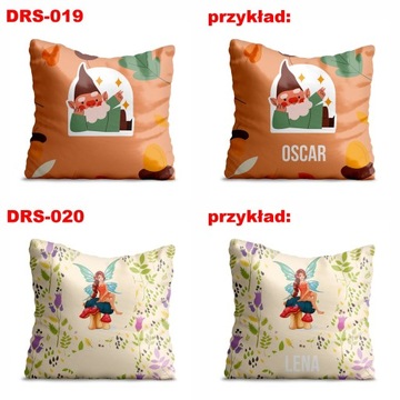 Dziecięca Poszewka na Jaśka 40x40 dla Dziewczynki Córki Personalizacja Wzór