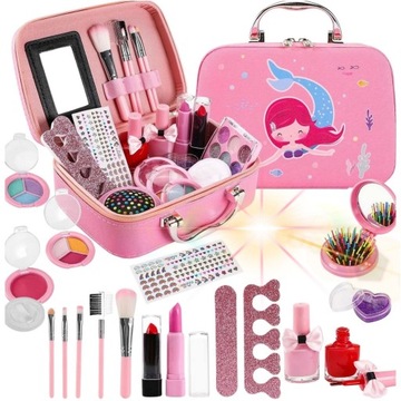 Zestaw MAKE UP MALOWIDŁA Kosmetyki makijaż kuferek skarbów lakiery
