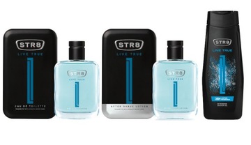 STR8 LIVE TRUE ZESTAW 3cz EDT50ml + ASL100ml + ŻEL400ml