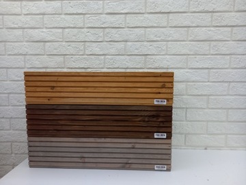 Деревянный вазон с рейками и вставкой 60 см.