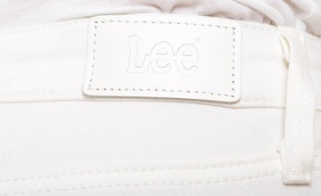 LEE spodnie SUPER SKINNY white jeans JODEE W25 L31