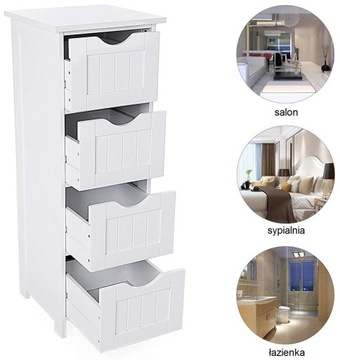 МНОГОФУНКЦИОНАЛЬНЫЙ БЕЛЫЙ ШКАФ В СКАНДИНАВСКОМ СТИЛЕ 30 x 30 x 82 см