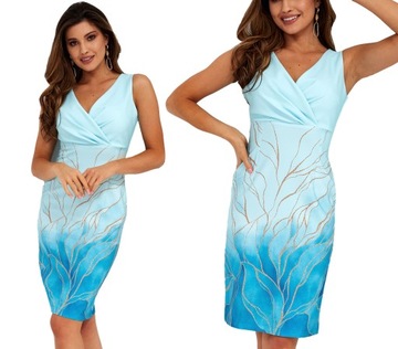 Sukienka elegancka dopasowana modna wesele V