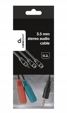 Кабель-адаптер 2 x Mini Jack 3,5 мм, аудио 4-контактный