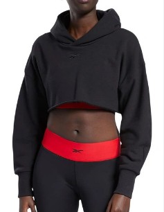 Толстовка REEBOK CARDI CROP чёрная H48417 R. L