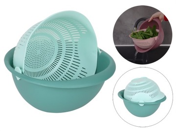 MISKA Z SITKIEM CEDZAKIEM CEDZAK DURSZLAK 2W1 XXL