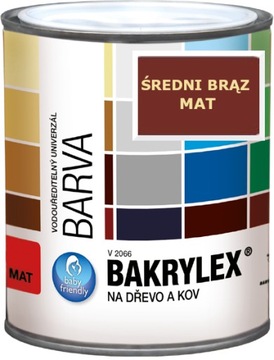Farba Bakrylex 4,3kg mat do drewna BRĄZ ŚREDNI