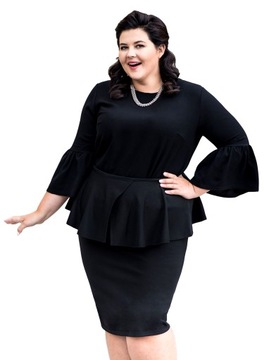 SPÓDNICA damska z baskinką PLUS SIZE *44 *XXL