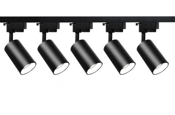 5 x Reflektor LED GU10 na szynie 2 m do garderoby