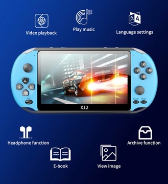 ПОРТАТИВНАЯ ИГРОВАЯ КОНСОЛЬ X12 РЕТРО С МНОГОИГРАМИ 5,1 ДЮЙМА