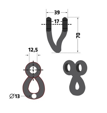 Цеп + скоба DUC-904 Цеповая косилка Ducker