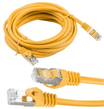 Kabel sieciowy ETHERNET internetowy kat 6 FTP RJ45 1m Skrętka Pomarańczowy