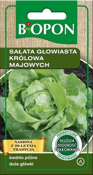 NASIONA Sałata głowiasta Królowa Majowych 1G BIOPON