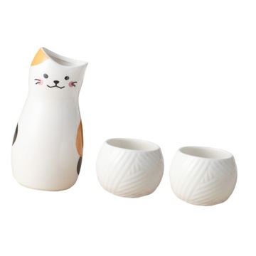 Ceramiczny zestaw do sake Butelka Tokkuri Filiżanki Porcelanowe tradycyjne