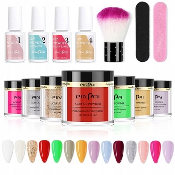 PINPAI ZESTAW DO MANICURE TYTANOWY 14PC