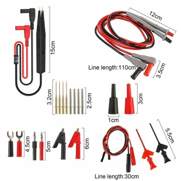 НАБОР 23 ШТ. КАБЕЛЕЙ, ИСПЫТАТЕЛЬНЫХ ПРОВОДОВ ДЛЯ СЧЕТЧИКА.